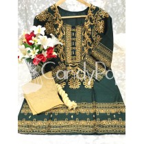 Eid Collection Cotton Stitched 3 Pcs Suit MB-295