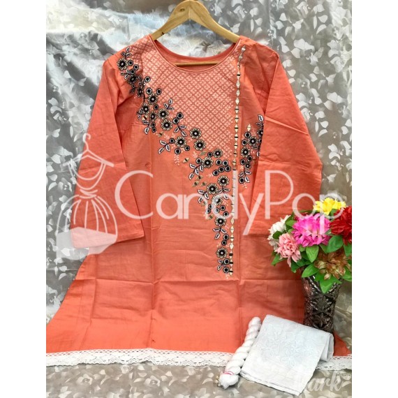 Eid Collection Cotton Stitched 3 Pcs Suit MB-289