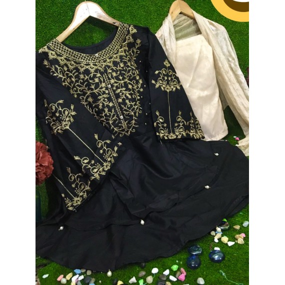 Eid Collection Heavy Embroidery Double Border 3Pcs MB-300