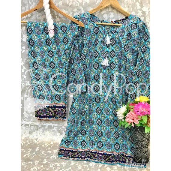 Eid Collection Lawn Stitched 3 Pcs Suit MB-263