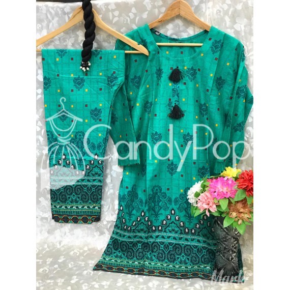 Eid Collection Lawn Stitched 3 Pcs Suit MB-273