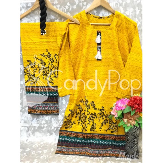 Eid Collection Lawn Stitched 3 Pcs Suit MB-274