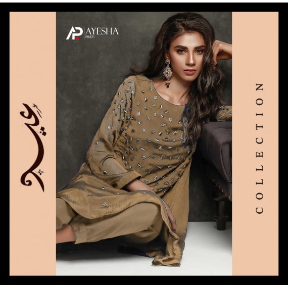 EID SPECIAL HANDWORK CHIFFON COLLECTION BY AYESHAPRET  MB-355