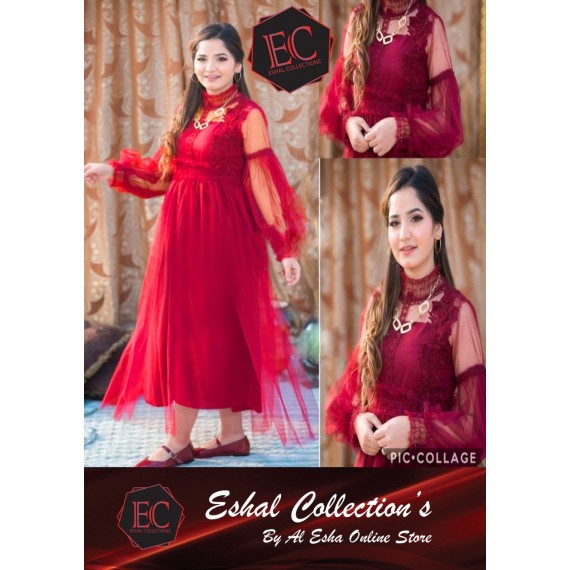 Eshal Collection Beautiful Net Top with Inner