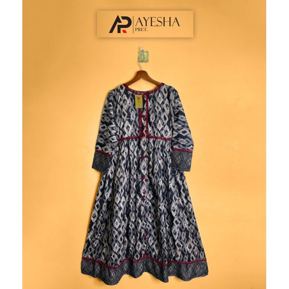 Lawn Printed Frock by AYESHA PRET