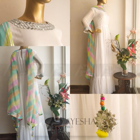 MIRROR MAXI WITH MULTI DUP BY AYESHA PRET