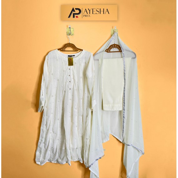 MOST BEAUTIFUL AYEZA KHAN FANCY 3PCS BY AYESHA PRET