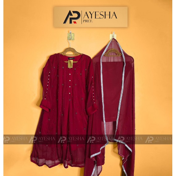 MOST BEAUTIFUL AYEZA KHAN FANCY 3PCS BY AYESHA PRET MB-170