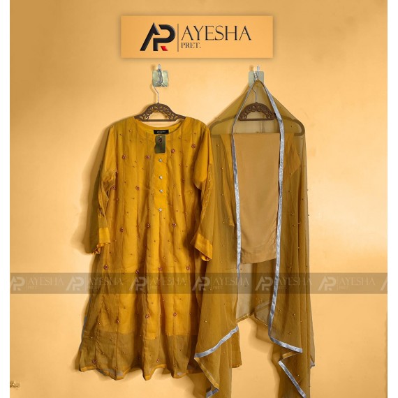 MOST BEAUTIFUL AYEZA KHAN FANCY 3PCS BY AYESHA PRET MB-173