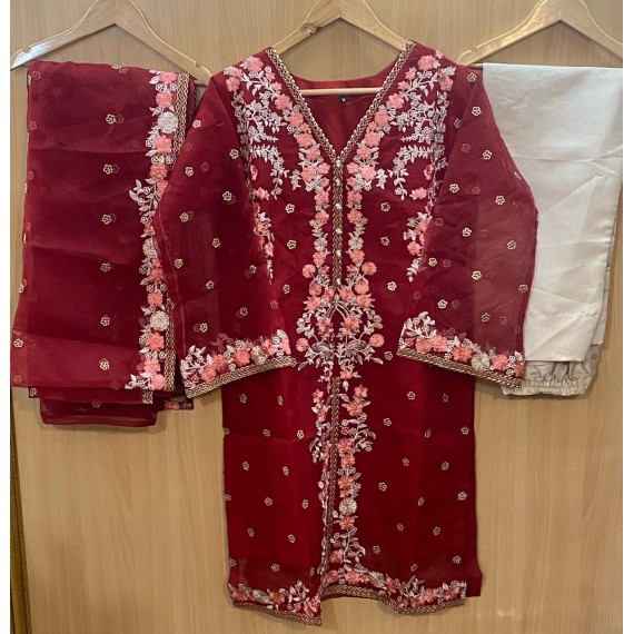 NEW ARRIVALS AGHA NOOR HEAVY EMBROUDERED 3PCS MB-155