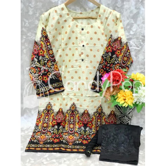 New Summer Printed Embroidery Lawn 3Pcs Suit MB-230