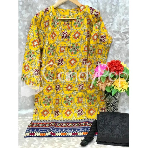 New Summer Printed Embroidery Lawn 3Pcs Suit MB-231