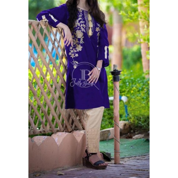 New Summer Season Fully Embroidery 2 Pcs Suit MB-202