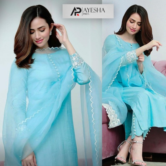 SANA JAVED COTTON 3PCS BY AYESHAPRET