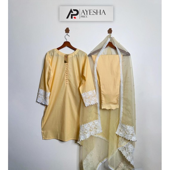 SANA JAVED COTTON 3PCS BY AYESHAPRET MB-146