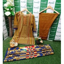 Snowdrop Traditional Design 3Pcs Suit MB-111