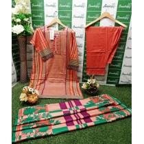 Snowdrop Traditional Design 3Pcs Suit MB-114