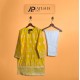 YELLOW CHICKEN EMBROIDERY 2PCS BY AYESHAPRET