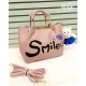 Smile Metal Handle Crossbody Bags