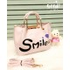 Smile Metal Handle Crossbody Bags