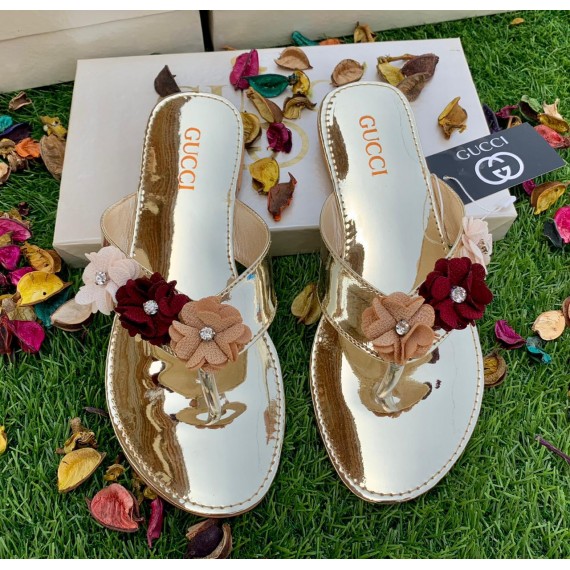 GUCCI Flower Flat Slipper