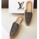 LV Flat Back Open Fur Shoes SCP-0183