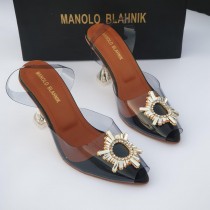 Manolo Blahnik Crystal Heel Sandal