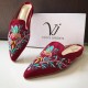 Vj  Embroidered Pumps