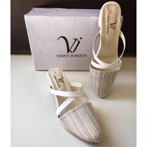 VJ Stylish Cross Step Pump White