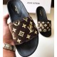 LV Paris Fur Strap Casual Slipper