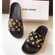 LV Paris Fur Strap Casual Slipper