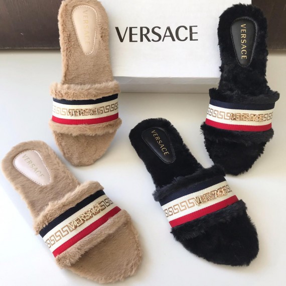 VERSACE Fur Slipper