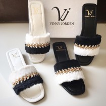 Vinny Jorden Stylish Fur Slippers SCM-014