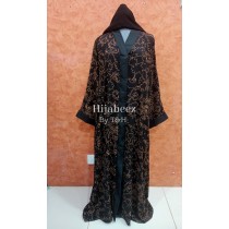 Behijabeez Front Open Style Abaya with Scarf HUA-M9