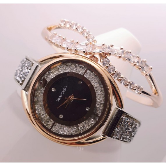 Branded Jewellery Ladies Watch with Zarcon Bangle HW-214