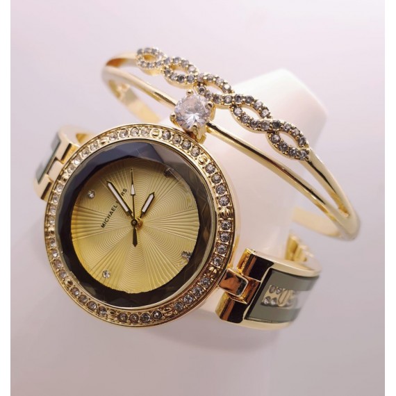 Branded Jewellery Ladies Watch with Zarcon Bangle HW-216