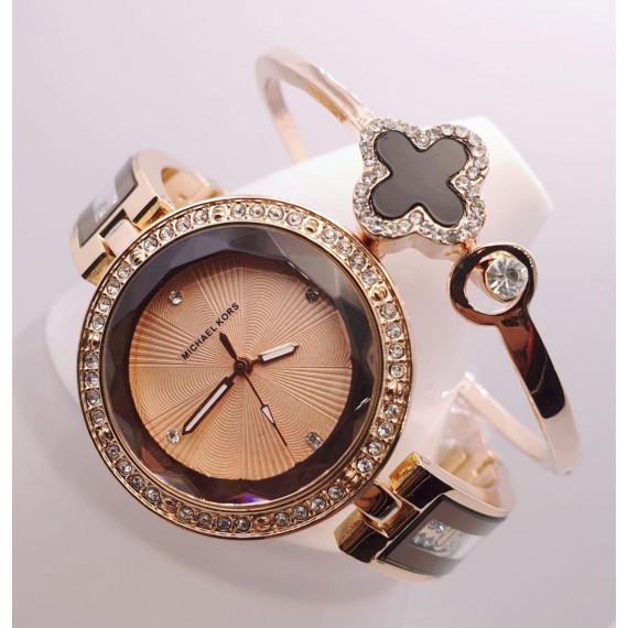 Branded Jewellery Ladies Watch with Zarcon Bangle HW-221