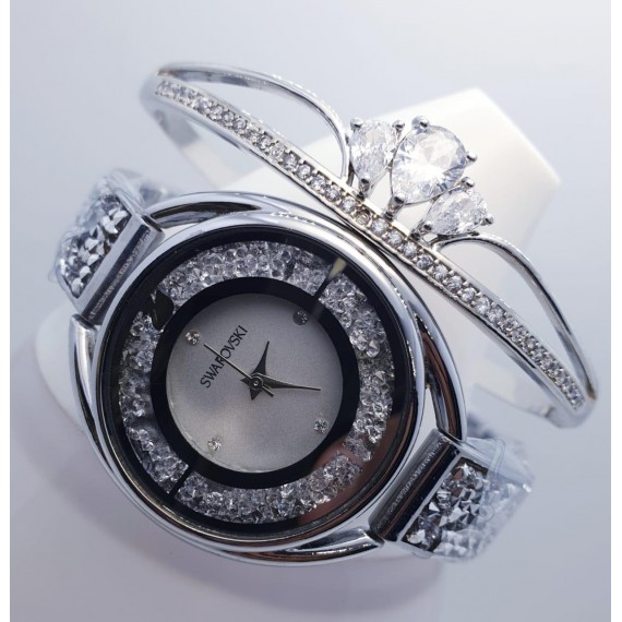 Branded Jewellery Ladies Watch with Zarcon Bangle HW-222