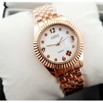 KMS Quartz Golden Diamond Watch HW-047