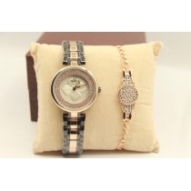 Pack of 2 High Quality Ladies Watch and Zircon Bracelet