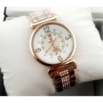 Rolex Ladies Fancy Stone Golden Watch HW-043