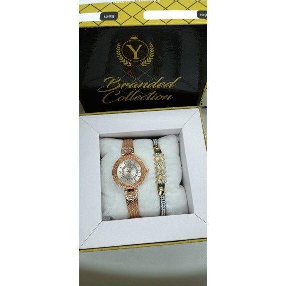 Set of 2 Ladies Watch with Bracelet