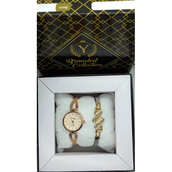 Set of 2 Ladies Watch with Bracelet HW-053