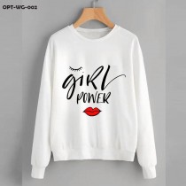 Girl Power White Sweat Shirt